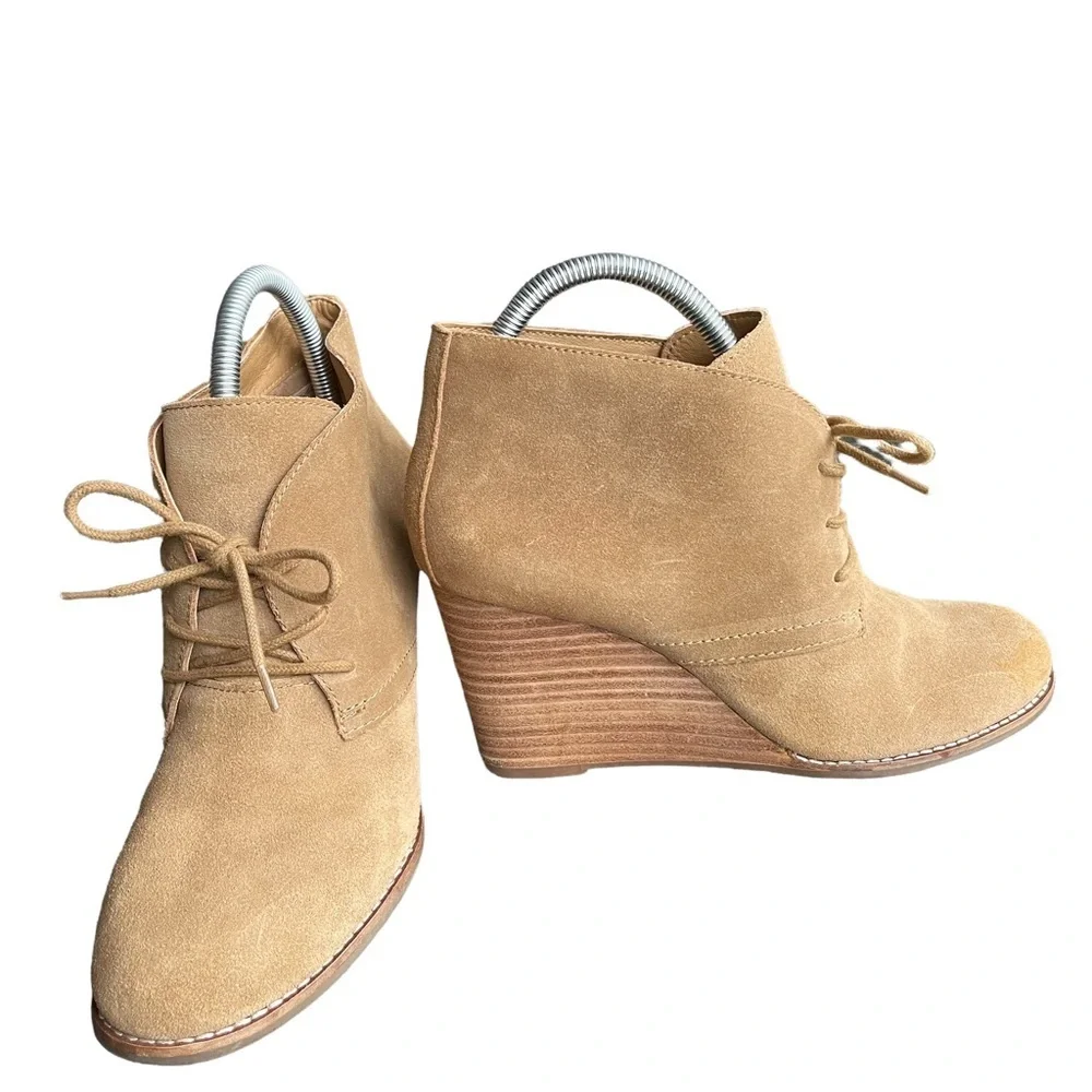 Lucky Brand Tan Leather Upper Bootie Size: 9.5‎